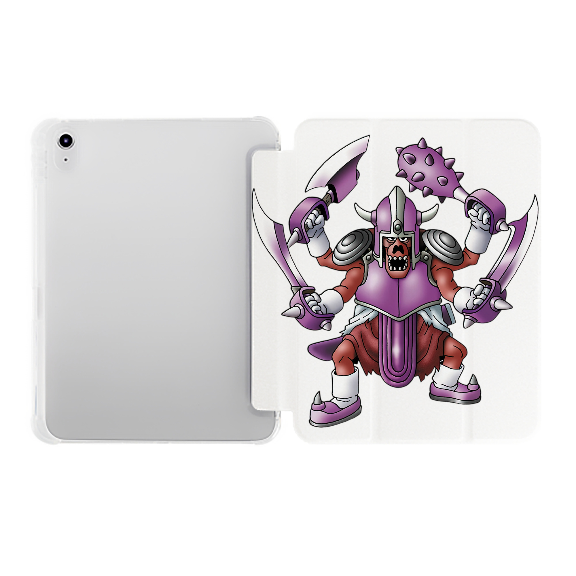 （画像用） ドラゴンクエスト Doragon Kuesuto Dragon Quest IPad ケース ペン収納付き 三つ折りスタンド PUレザー×シリコン 対応機種9.5/10.5/10.9インチ